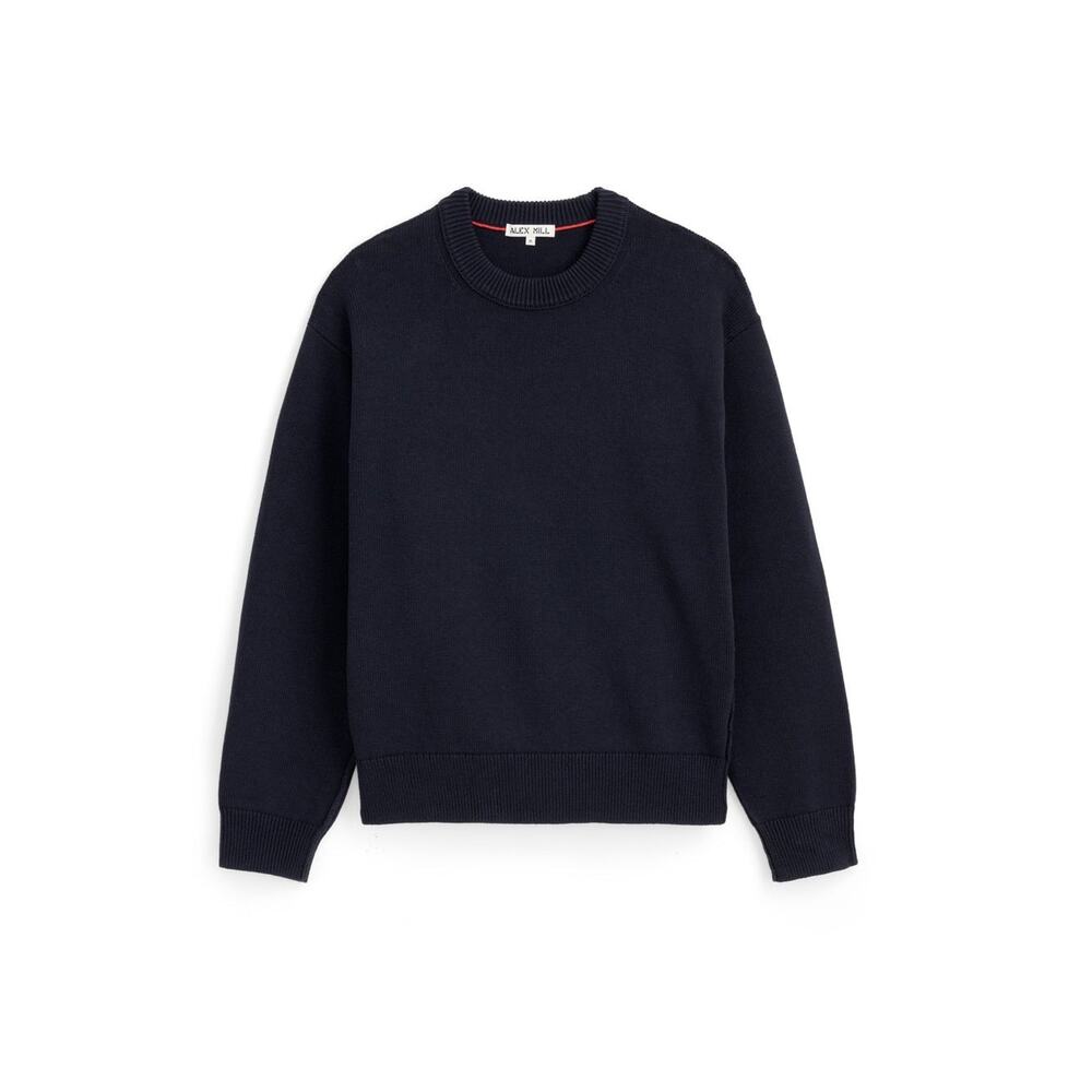 Alexander Mill Gabriel Crewneck Sweater In Cotton Linen - M